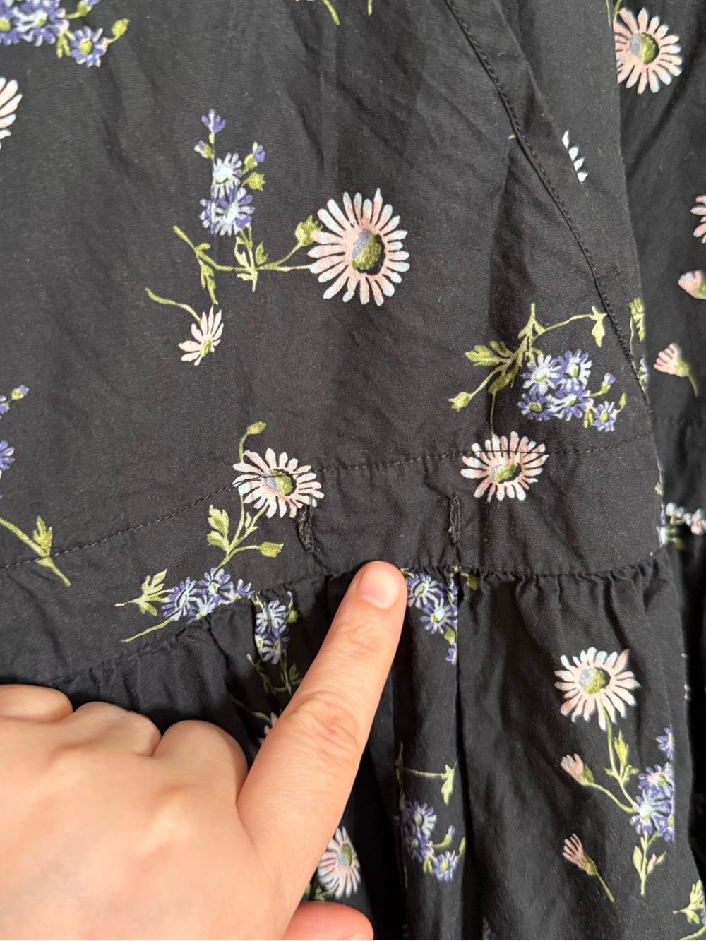 Christy Dawn Farm To Closet Midi Dress XL Navy Floral Short Sleeve Cottagecore - Picture 5 of 13